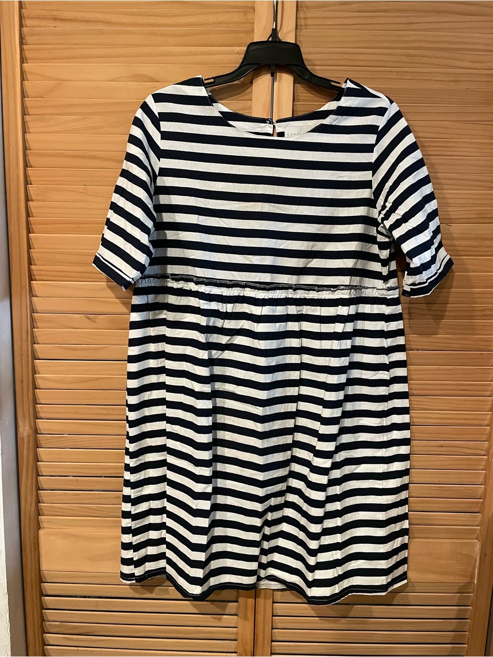 Modcloth compania fantastica blue stripe dress